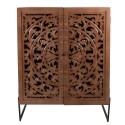 Clayre & Eef Wandkast  90x45x115 cm Bruin Hout Rechthoek Bloemen