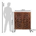 Clayre & Eef Wandkast  90x45x115 cm Bruin Hout Rechthoek Bloemen