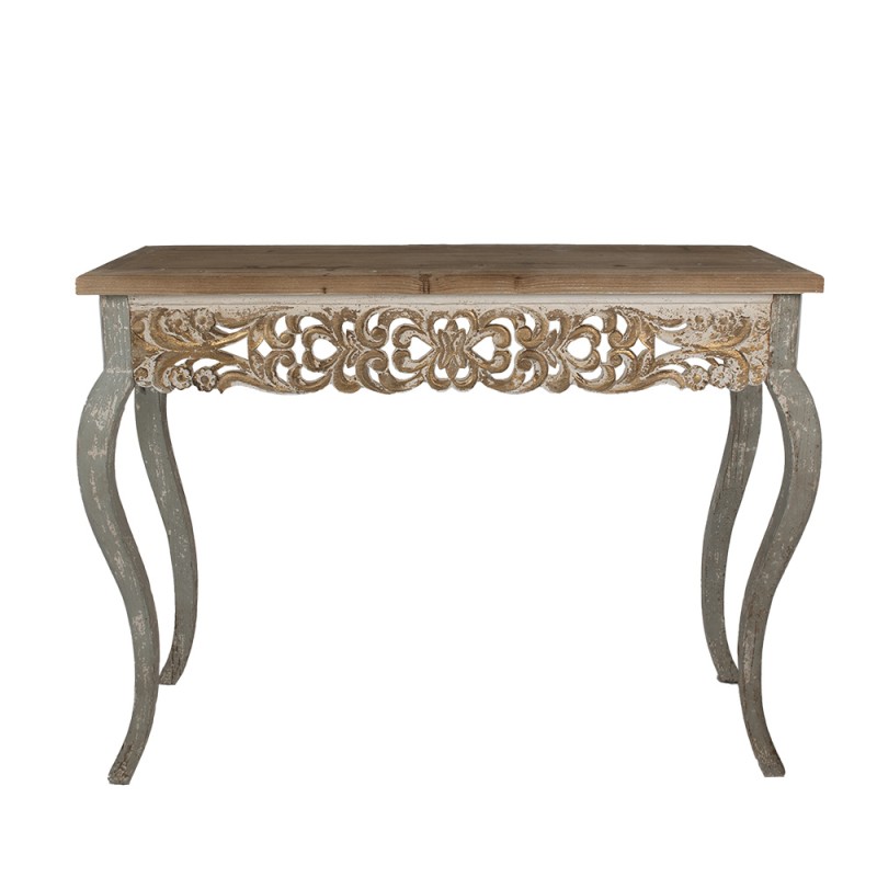 Clayre & Eef Sidetable  125x41x91 cm Bruin Beige Hout