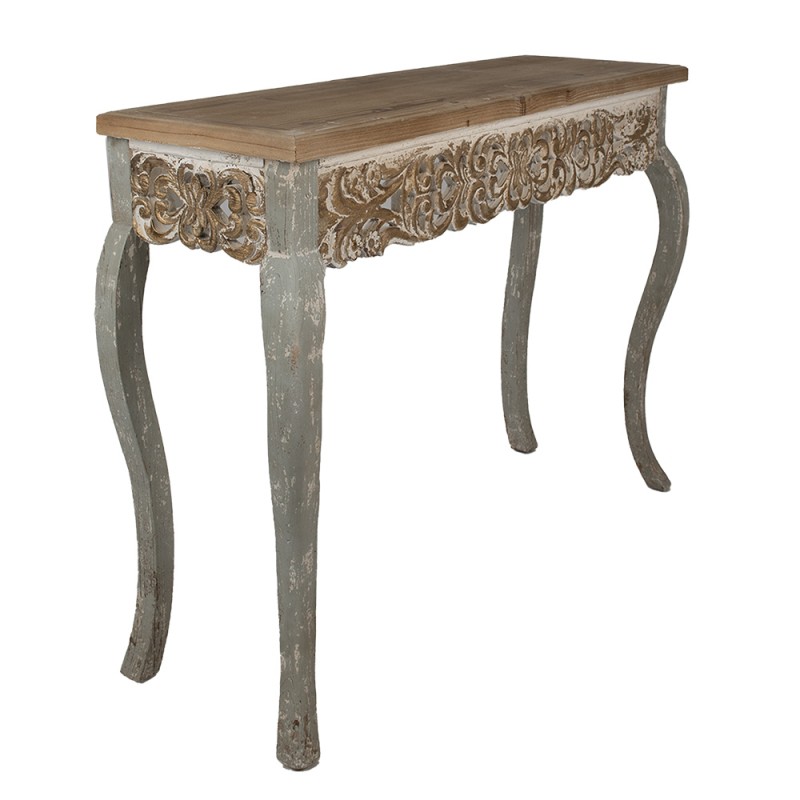 Clayre & Eef Sidetable  125x41x91 cm Bruin Beige Hout
