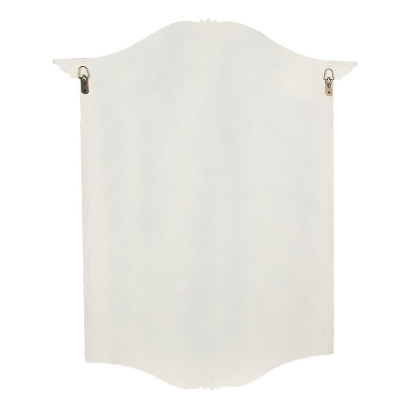Clayre & Eef Étagère murale 56x23x69 cm Blanc Produit en bois