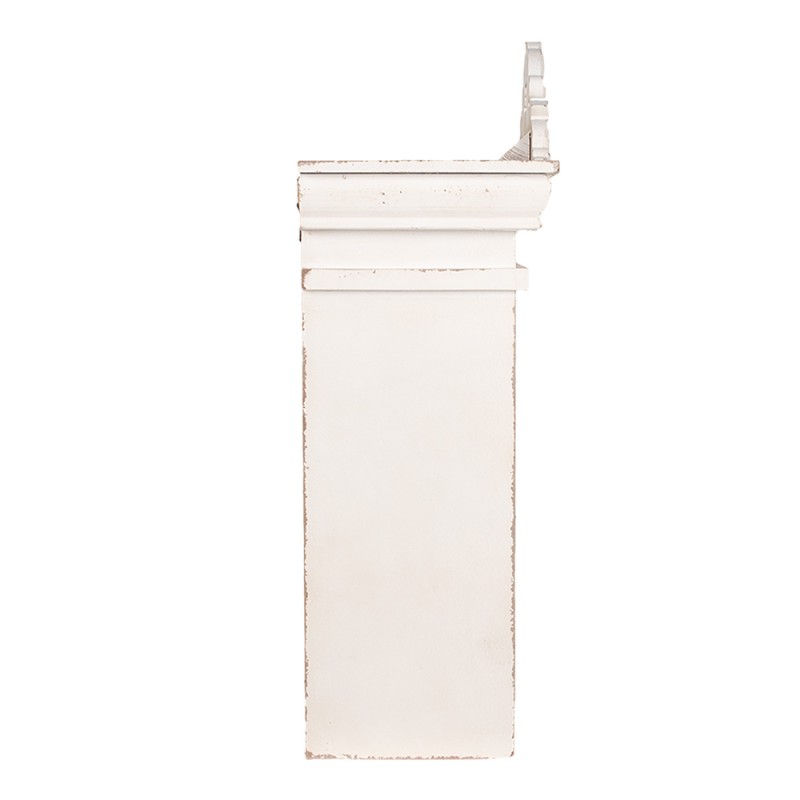 Clayre & Eef Etagère murale 51x20x60 cm Blanc Produit en bois