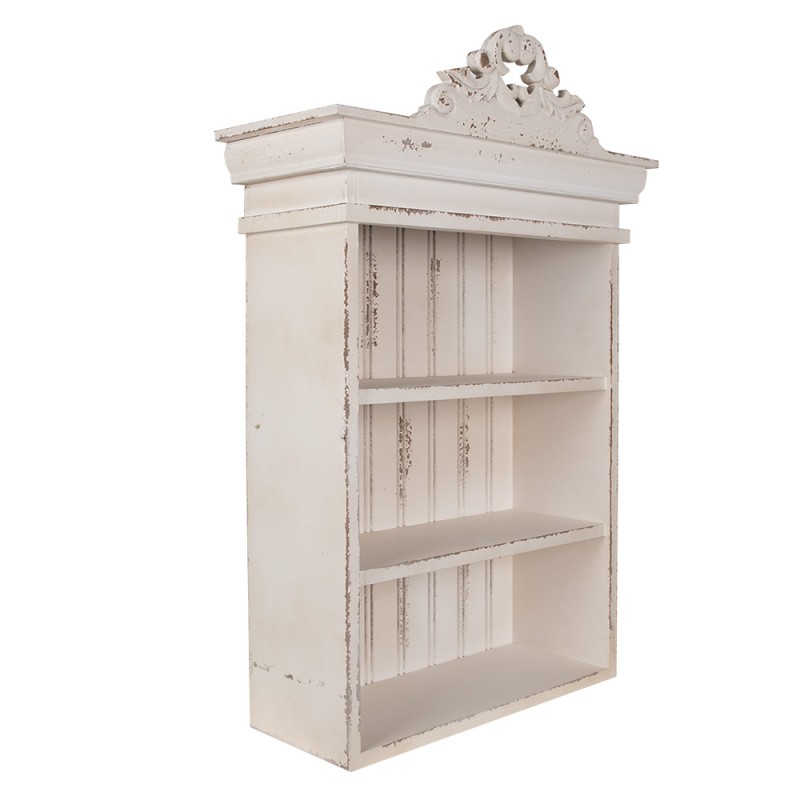 Clayre & Eef Wall Rack 51x20x77 cm White Wood product