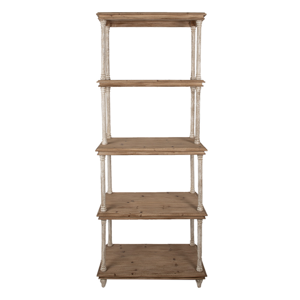 Clayre&Eef Boekenkast 80x40x210 cm Bruin Hout afbeelding