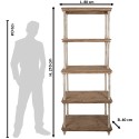 Clayre & Eef Bibliothèque 80x40x210 cm Marron Bois