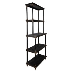 Clayre & Eef Bookcase 80x40x210 cm Black Wood