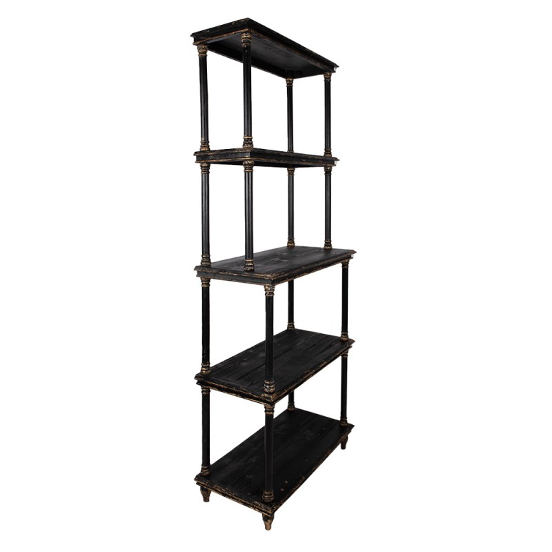 Clayre & Eef Libreria 80x40x210 cm Nero Legno
