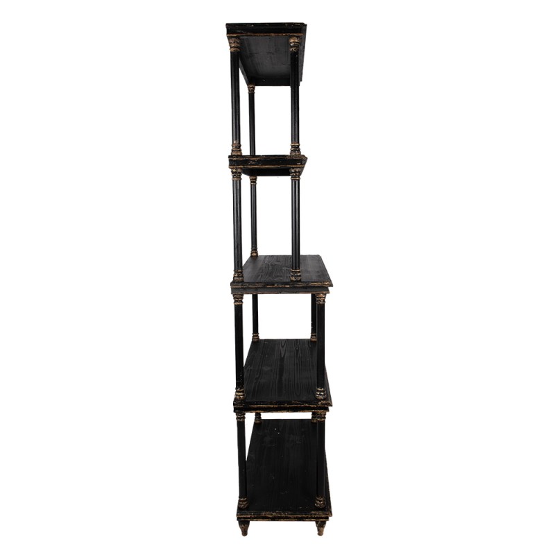 Clayre & Eef Libreria 80x40x210 cm Nero Legno