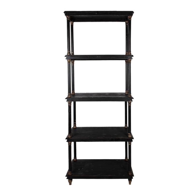 Clayre & Eef Libreria 80x40x210 cm Nero Legno