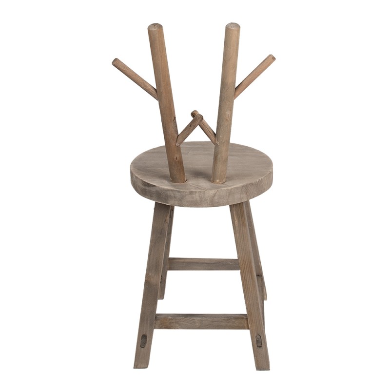 Clayre & Eef Table de plante 30x30x70 cm Marron Bois Bois de cerf