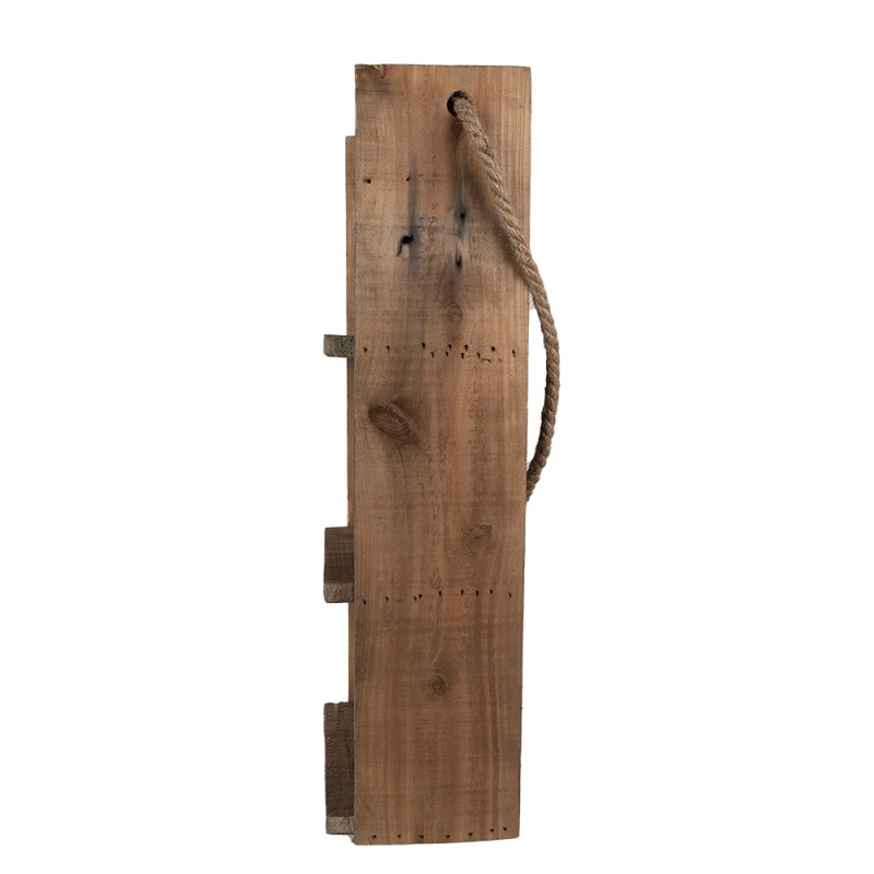 Clayre & Eef Scaffale da parete 28x16x59 cm Marrone Legno