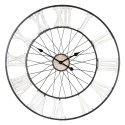 Clayre & Eef Wandklok  Ø 80 cm  Bruin Hout Metaal Rond
