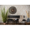 Clayre & Eef Horloge mural Ø 76 cm Noir Beige Plastique Rond