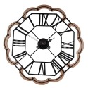 Clayre & Eef Wall Clock Ø 70 cm Brown Grey Wood Iron
