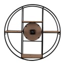 Clayre & Eef Orologio da parete Ø 60 cm Marrone Nero  Legno Ferro