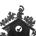 Clayre & Eef Wanduhr 36x8x86 cm Grau Eisen Blätter