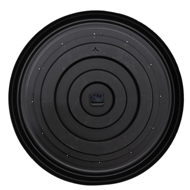 Clayre & Eef Wall Clock Ø 76x6 cm Black White Plastic Glass Westminster Clock Company London