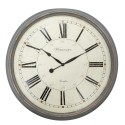 Clayre & Eef Wandklok  Ø 76x6 cm Grijs Beige Kunststof Glas Westminster Clock Company London