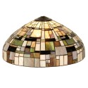 LumiLamp Lampshade Tiffany Ø 50x27 cm Beige Green Glass Triangle