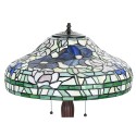LumiLamp Table Lamp Tiffany Ø 46x60 cm  Beige Green Glass Plastic Round Flowers