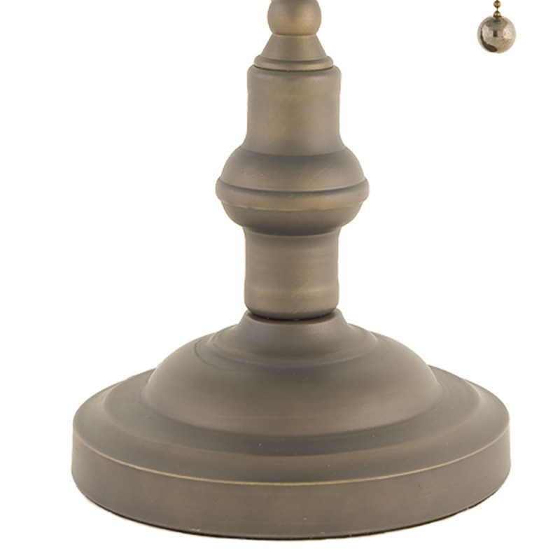 LumiLamp Lampe de bureau Ø 27x40 cm Vert Marron Métal Verre