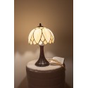 LumiLamp Table Lamp Tiffany Ø 25x42 cm  Beige Brown Glass