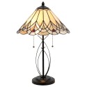 LumiLamp Table Lamp Tiffany Ø 40x60 cm  Beige Glass Triangle