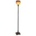 LumiLamp Floor Lamp Tiffany Ø 27x184 cm  Brown Yellow Glass Round