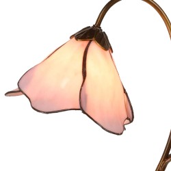 Lumilamp Table Lamp Tiffany 30x48 cm Pink Glass