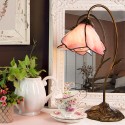 LumiLamp Lampe de table Tiffany 30x48 cm  Rose Verre