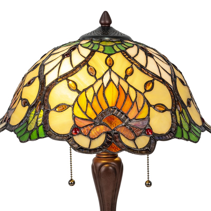 LumiLamp Lampada da tavolo Tiffany Ø 40x50 cm  Verde Vetro Triangolo