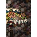 LumiLamp Lampada da tavolo Tiffany Ø 41x67 cm  Rosso Verde  Vetro Semicerchio Rosa