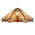 LumiLamp Lampenschirm Tiffany Ø 50x25 cm Beige Glas