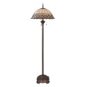 LumiLamp Tiffany Stehlampe Ø 50x165 cm  Beige Braun Metall Glas