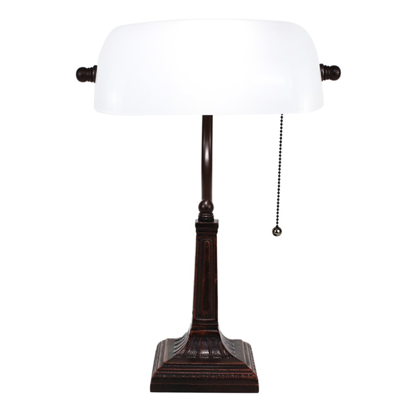 LumiLamp Tafellamp  26x23x42 cm Wit Metaal Glas