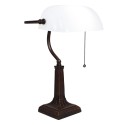 LumiLamp Tafellamp  26x23x42 cm Wit Metaal Glas