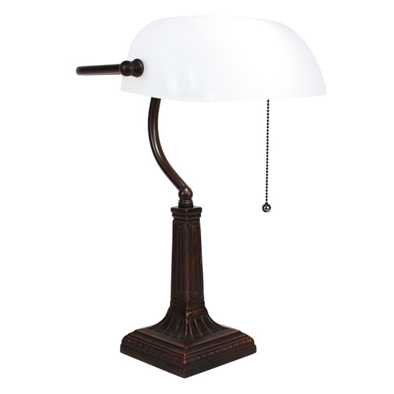 LumiLamp Tafellamp  26x23x42 cm Wit Metaal Glas