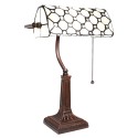 LumiLamp Tiffany Tischlampe 26x23x42 cm Weiß Metall Glas