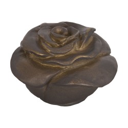 LumiLamp Rose Lampenschirmknopf Ø 4 cm Braun Kunststoff Rund Rose
