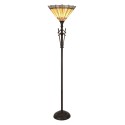 LumiLamp Lampada da terra Tiffany Ø 45x182 cm  Giallo Marrone  Vetro