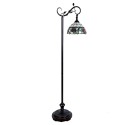 LumiLamp Tiffany Vloerlamp  40x27x152 cm  Bruin Glas Bloemen