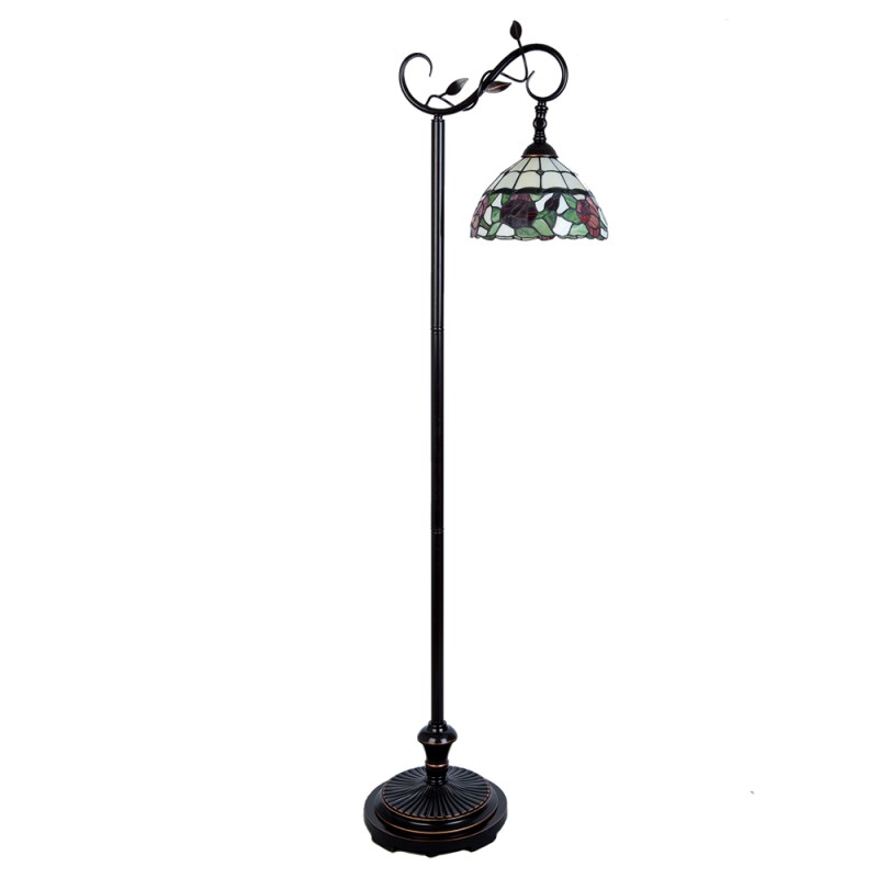 LumiLamp Tiffany Stehlampe 40x27x152 cm  Braun Glas Blumen