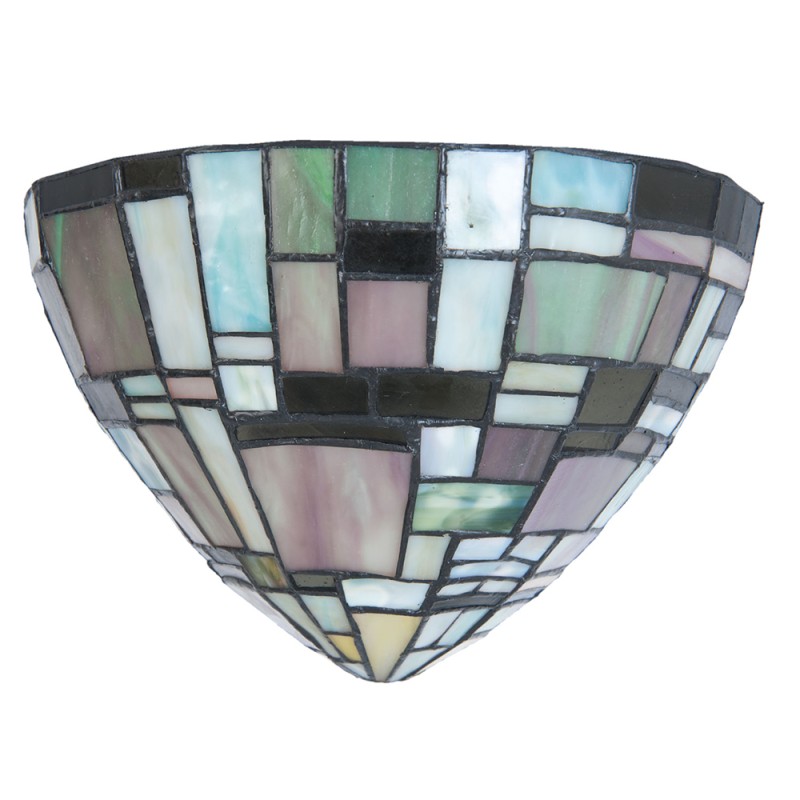 LumiLamp Wall Light Tiffany 30x16x18 cm  Brown Beige Glass Triangle