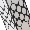 LumiLamp Tiffany Tischlampe 12x12x36 cm Weiß Glas Quadrat