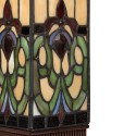 LumiLamp Lampada da tavolo Tiffany 12x12x35 cm Marrone Beige Vetro Quadrato