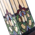 LumiLamp Lampe de table Tiffany 17x17x44 cm Beige Bleu Verre Carré