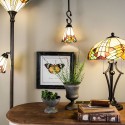 LumiLamp Table Lamp Tiffany Ø 40x60 cm  Beige Red Glass