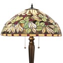 LumiLamp Lampada da terra Tiffany Ø 51x157 cm  Marrone Beige Vetro