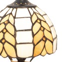 LumiLamp Lampada da tavolo Tiffany Ø 14x29 cm  Beige Bianco Vetro