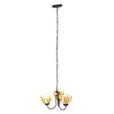 LumiLamp Hängelampe Tiffany Ø 39x125 cm Beige Gelb Glas